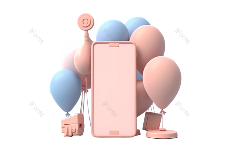 卡通图片,插画元素,蓝色背景PNG,可爱的免抠素材